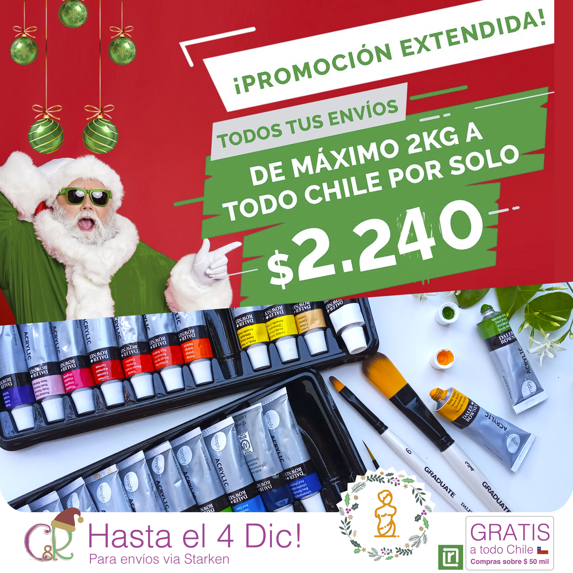 A todo Chile $ 2240 – Hasta el 4 de Dic 2020!